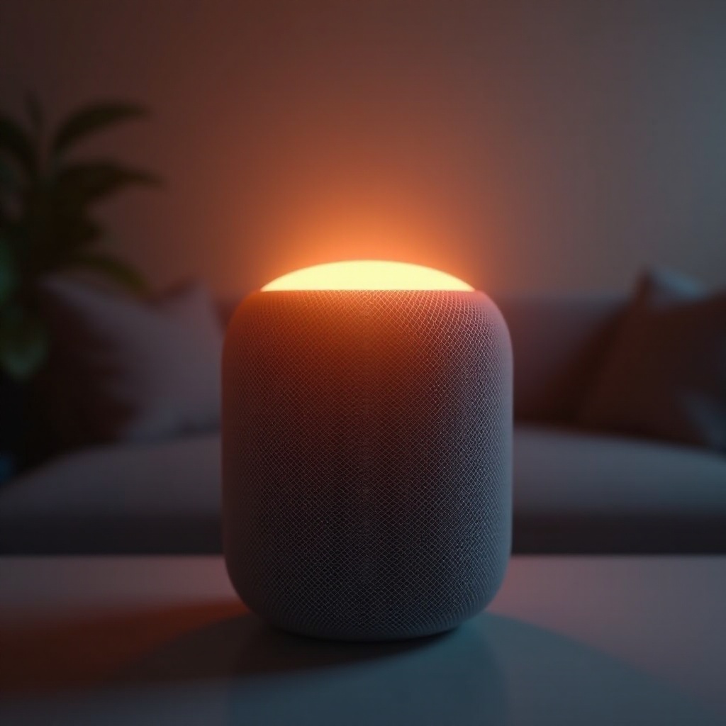 homepod mini мигает оранжевым