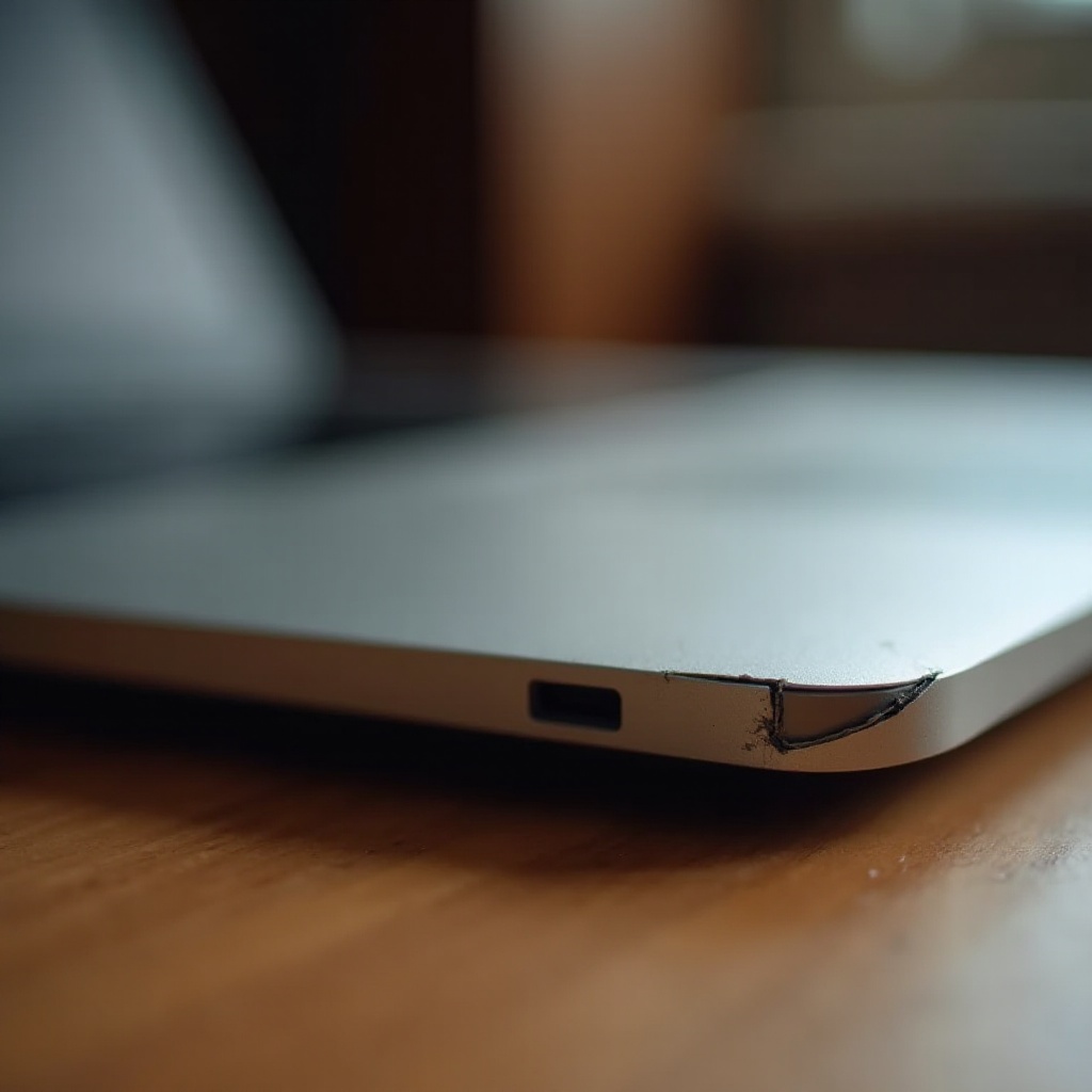 отколотый уголок ноутбука